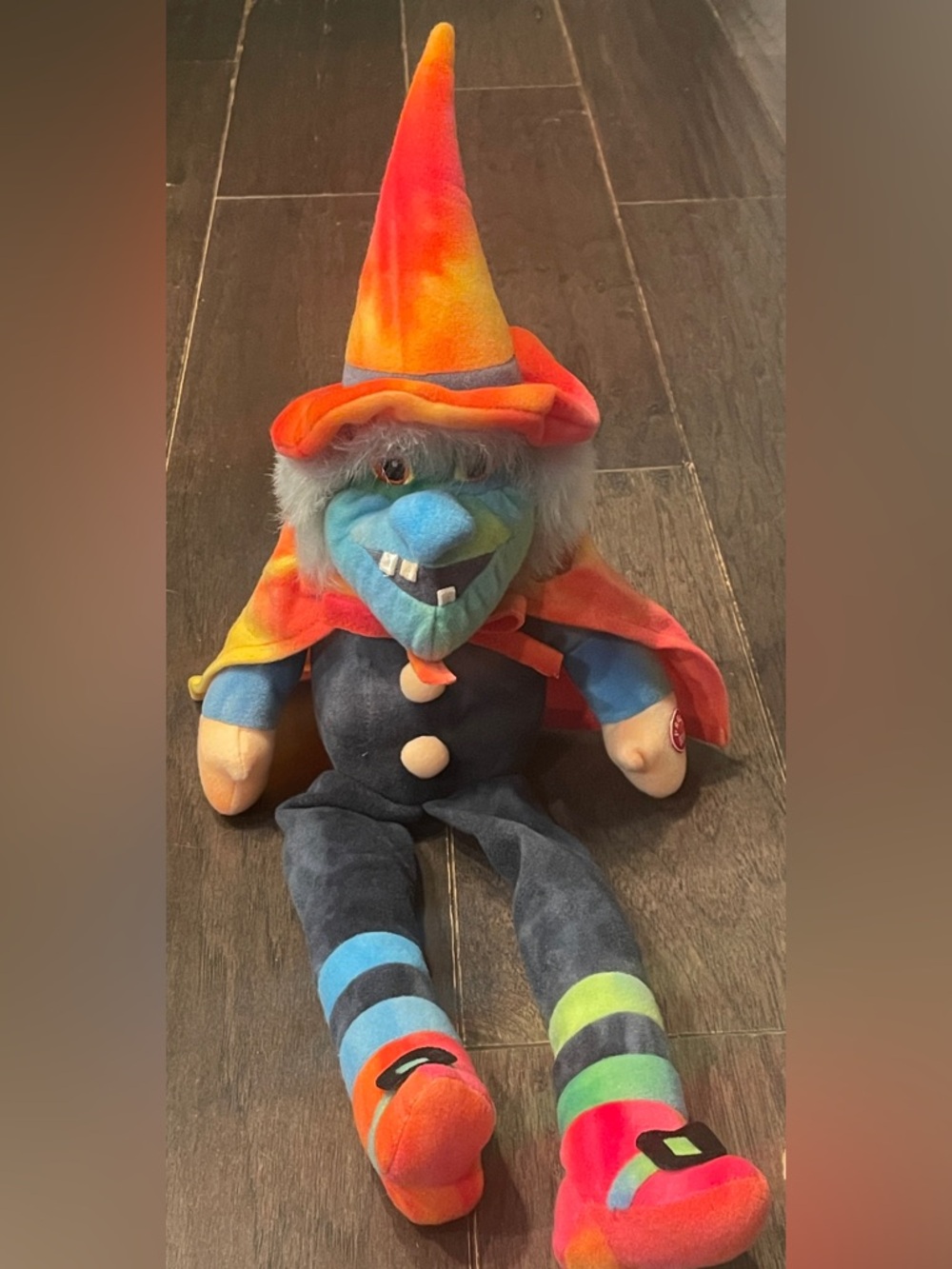 Colorful Plush Witch Doll - Multicolor Holiday Decor